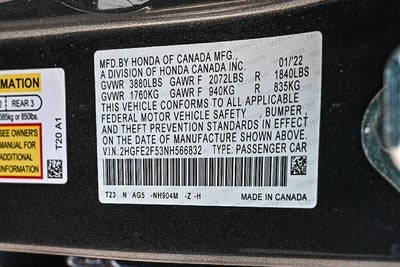 2022 Honda Civic Sport