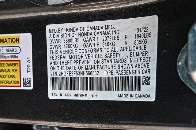 2022 Honda Civic Sport